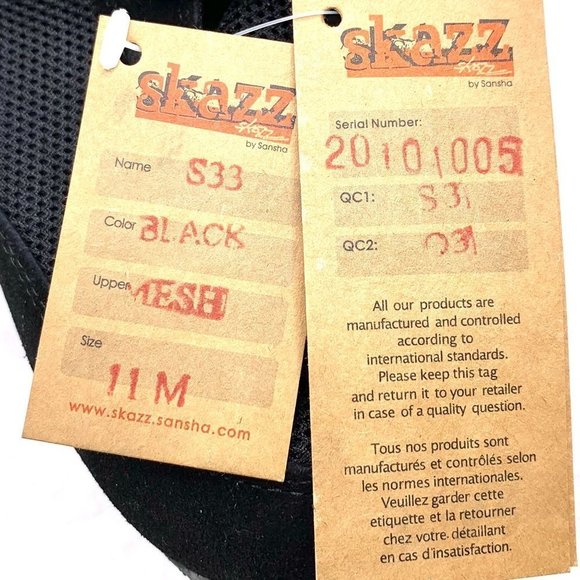 New Sansha Skazz Studio Blitz 3 Split Sole Black Dance Sneakers 10.5 - Picture 10 of 10